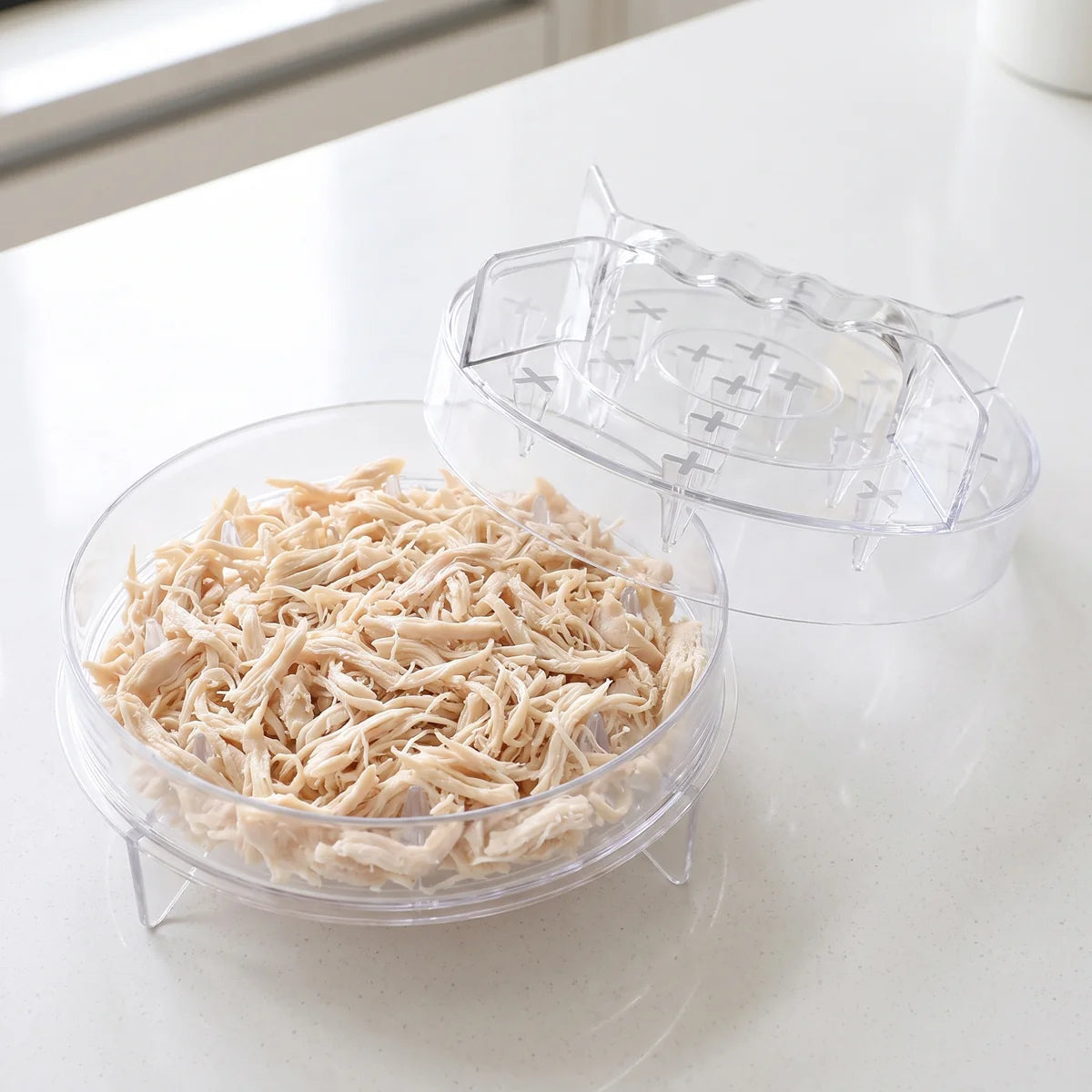 Transparent Chicken & Meat Shredder – Easy Twist Shredding Tool